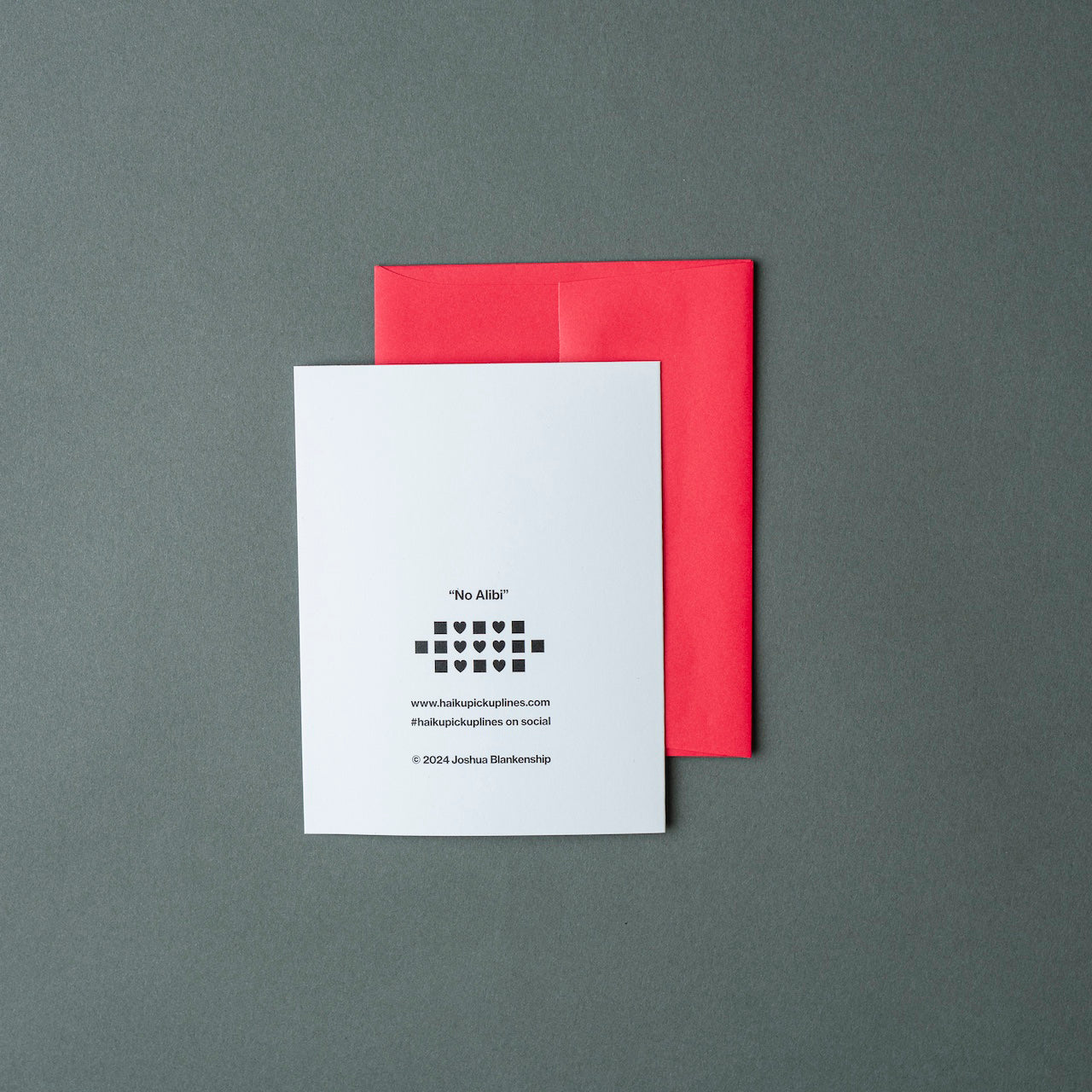 No Alibi - Haiku Greeting Card