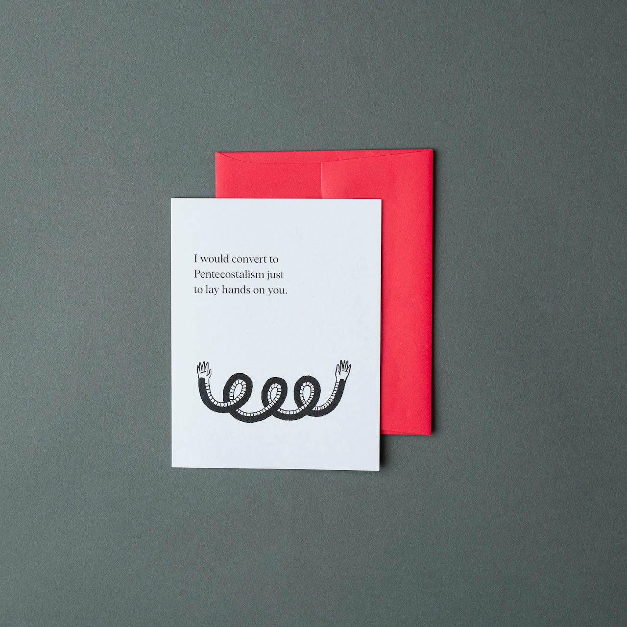 Snake Handling - Haiku Greeting Card