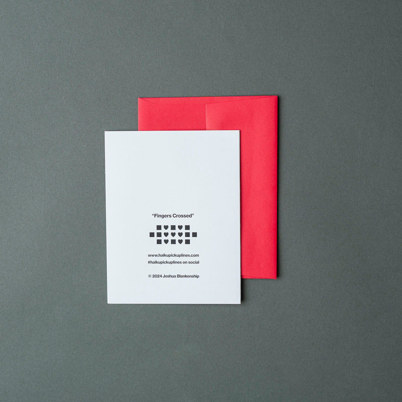 Fingers Crossed - Haiku Greeting Card
